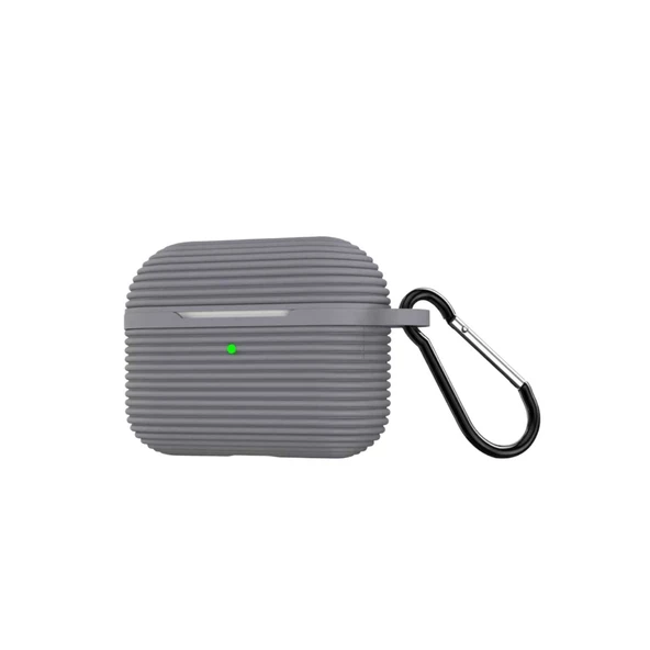 Apple Airpods Pro 3 (3.nesil) Raven Silikon Kılıf - Gri ürün görseli 1