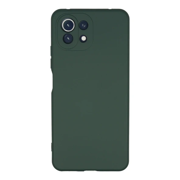 Xiaomi Mi 11 Lite Kılıf Nano İçi Kadife Silikon - Koyu Yeşil ürün görseli 1