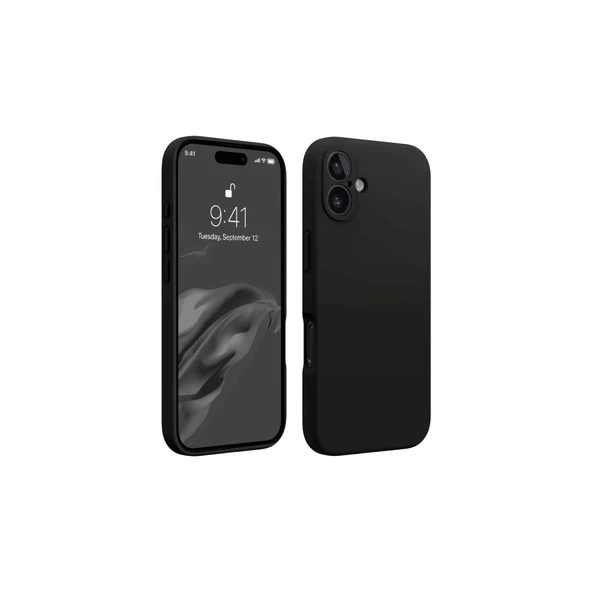 Apple İphone 16 Kılıf First Silikon - Siyah ürün görseli 1