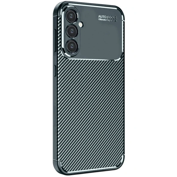 Samsung Galaxy A16 5g Kılıf Auto Focus Karbon Kapak - Koyu Yeşil ürün görseli 1