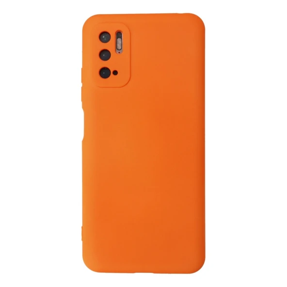 Xiaomi Redmi Note 10 5g Kılıf Nano İçi Kadife Silikon - Turuncu ürün görseli 1