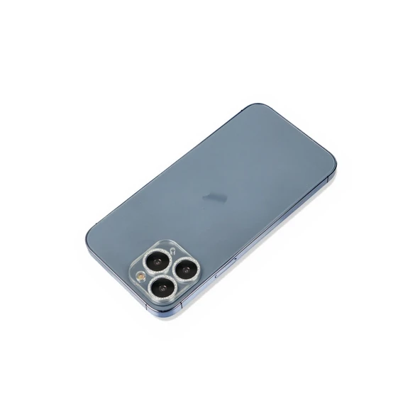 Apple İphone 11 Pro Max Shine Kamera Lens Koruma Cam - Gümüş ürün görseli 1