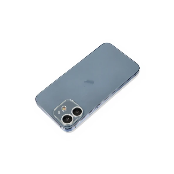 Apple İphone 12 Mini Shine Kamera Lens Koruma Cam - Gümüş ürün görseli 1
