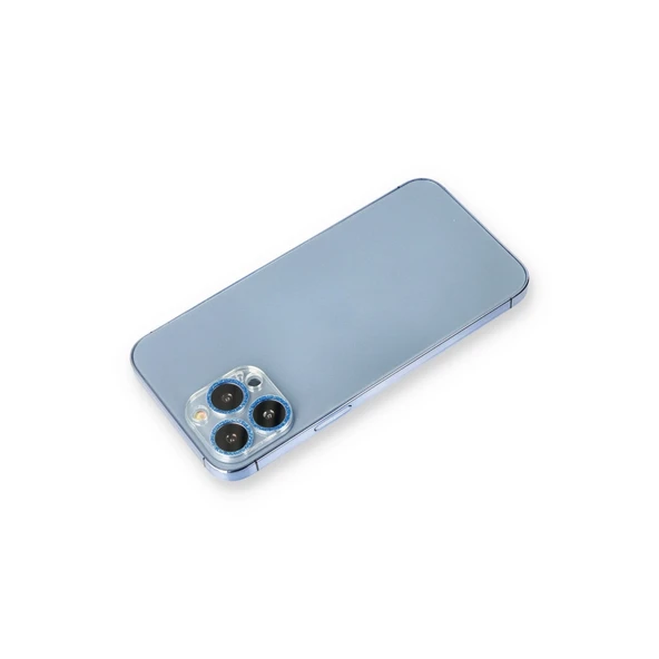 Apple İphone 12 Pro Max Shine Kamera Lens Koruma Cam - Mavi ürün görseli 1