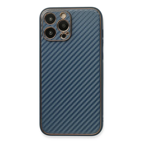 Apple İphone 13 Pro Kılıf Coco Karbon Silikon - Mavi ürün görseli 1