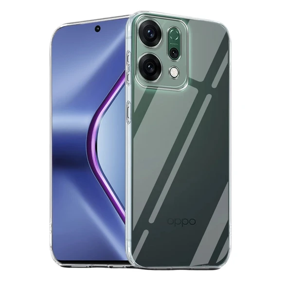 Oppo Reno 14 Kılıf Lüx Şeffaf Silikon - Şeffaf ürün görseli 1