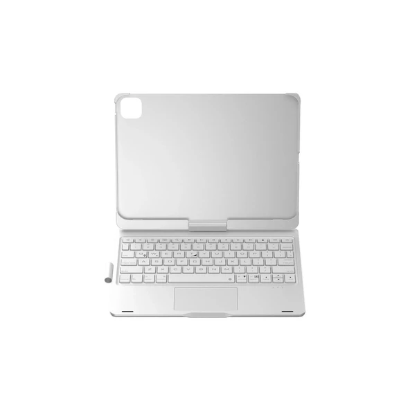 Apple İpad Pro 11 (2024) F11 Ats Kılıf Magic Dönen Klavyeli Tablet Kılıf - Gümüş ürün görseli 1