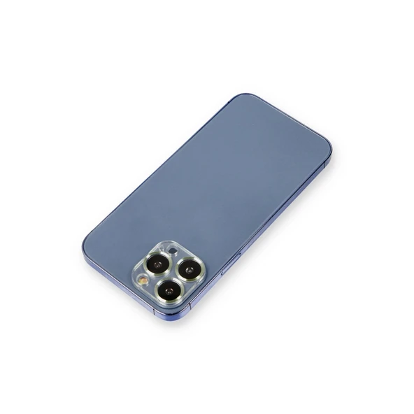 Apple İphone 12 Pro Metal Kamera Lens Koruma Cam - Açık Yeşil ürün görseli 1
