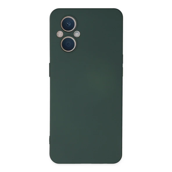 Oppo Reno 7 Lite Kılıf Nano İçi Kadife Silikon - Koyu Yeşil ürün görseli 1