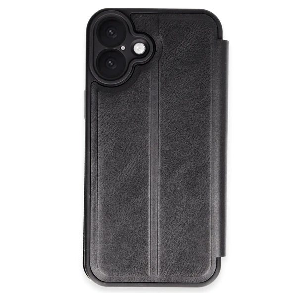 Apple İphone 16 Plus Kılıf Flip Cover - Siyah ürün görseli 1