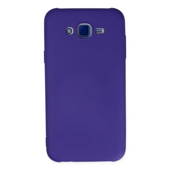 Samsung Galaxy J7 Kılıf Nano İçi Kadife Silikon - Mor ürün görseli 1