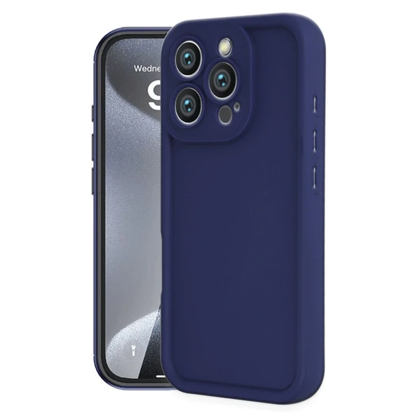 Apple İphone 16 Pro Kılıf Viera Silikon - Lacivert ürün görseli 1