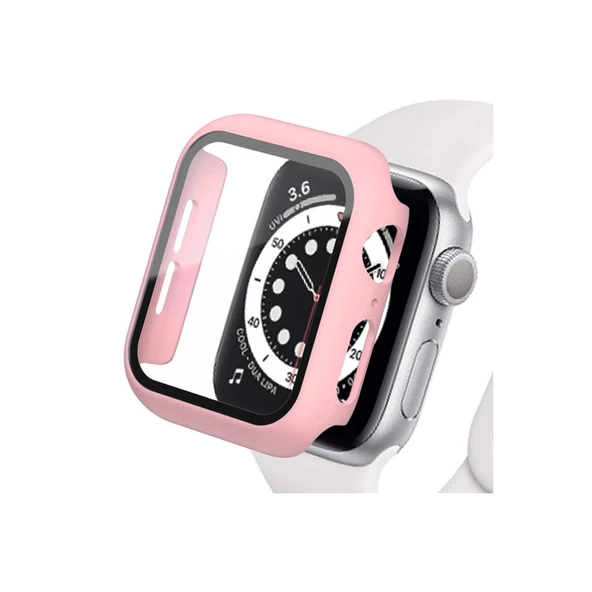 Apple Watch 44mm Camlı Kasa Ekran Koruyucu - Rose ürün görseli 1