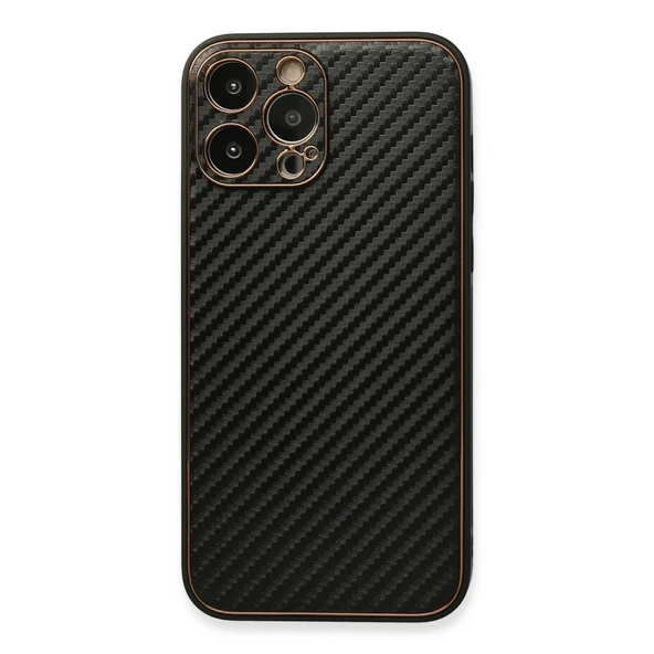 Apple İphone 13 Pro Max Kılıf Coco Karbon Silikon - Siyah ürün görseli 1