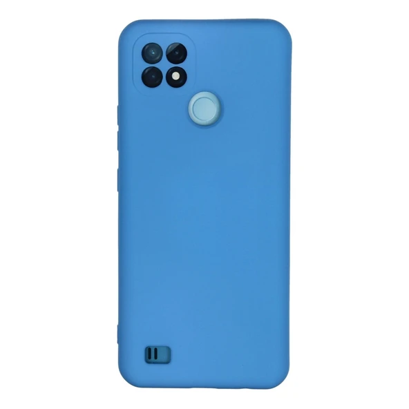 Realme C21 Kılıf Nano İçi Kadife Silikon - Mavi ürün görseli 1