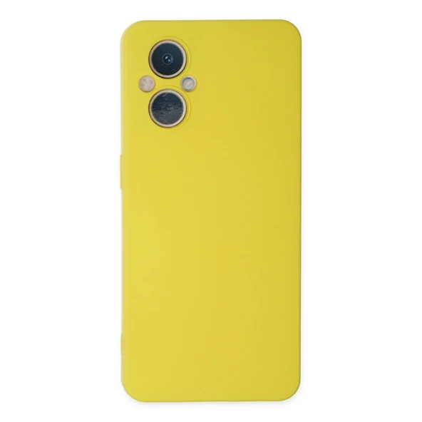 Oppo Reno 7 Lite Kılıf Nano İçi Kadife Silikon - Sarı ürün görseli 1