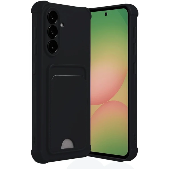 Samsung Galaxy A56 Kılıf Kelvin Kartvizitli Silikon - Siyah ürün görseli 1
