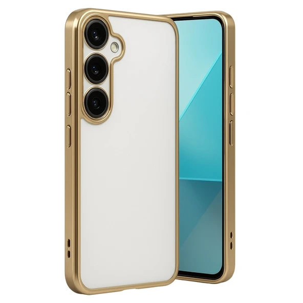 Samsung Galaxy A24 4g Prime Kılıf Razer Lensli Silikon - Gold ürün görseli 1