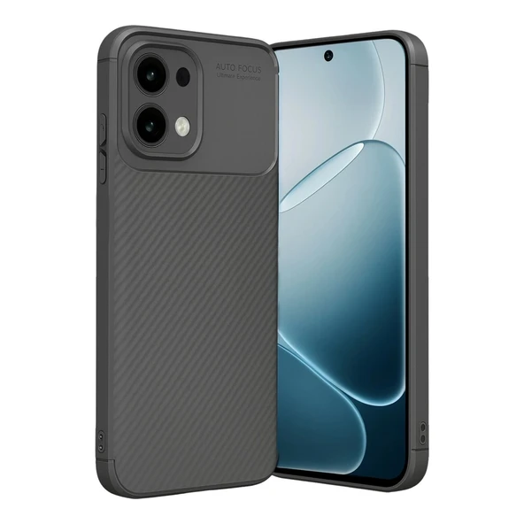 Oppo A6 Pro 4g Auto Focus Karbon Kapak - Gri ürün görseli 1