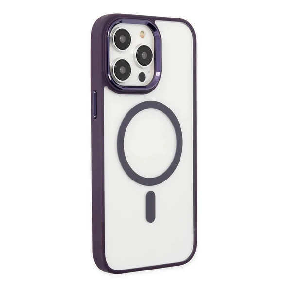 Apple İphone 13 Pro Kılıf Room Magneticsafe Silikon - Derin Mor ürün görseli 1