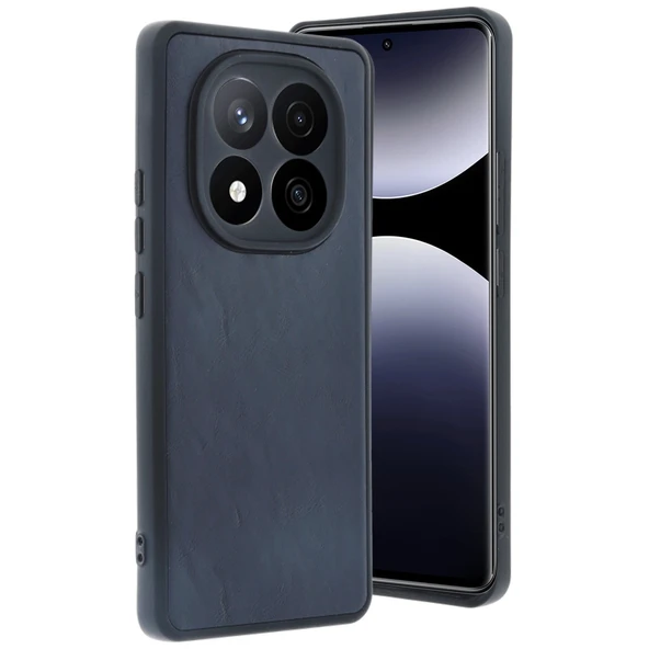 Xiaomi Redmi Note 14 Pro 5g Kılıf Aras Deri Kapak - Lacivert ürün görseli 1