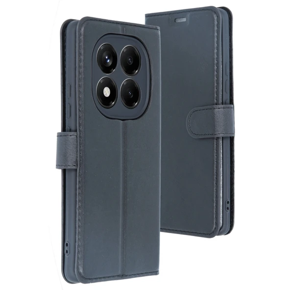 Xiaomi Redmi Note 14 Pro 5g Kılıf Trend S Plus Kapaklı Kılıf - Siyah ürün görseli 1