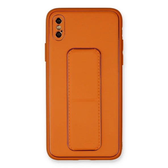 Apple İphone Xs Max Kılıf Coco Deri Standlı Kapak - Turuncu ürün görseli 1