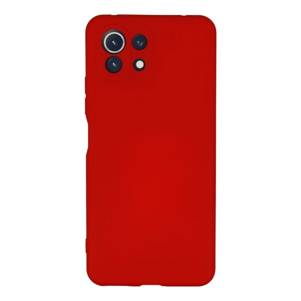 Xiaomi Mi 11 Lite Kılıf Nano İçi Kadife Silikon - Kırmızı ürün görseli 1
