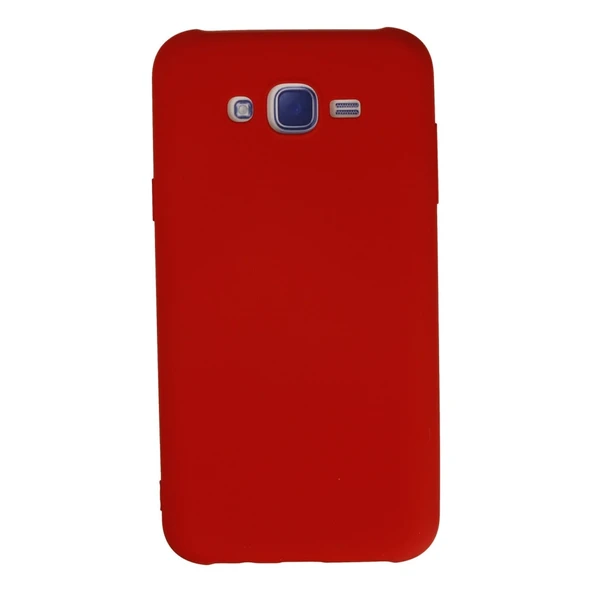 Samsung Galaxy J7 Kılıf Nano İçi Kadife Silikon - Kırmızı ürün görseli 1