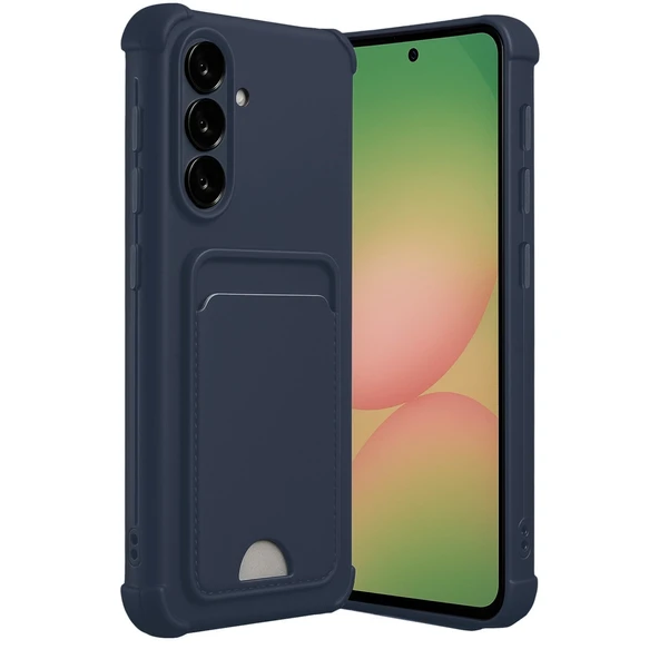 Samsung Galaxy A36 Kılıf Kelvin Kartvizitli Silikon - Lacivert ürün görseli 1
