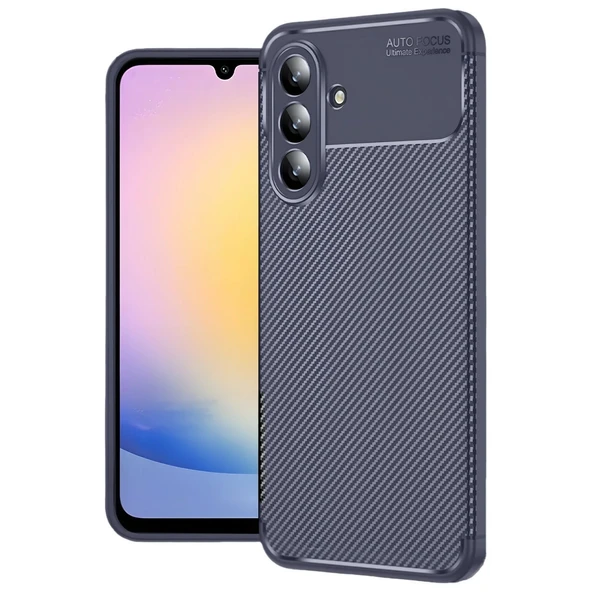 Samsung Galaxy S25 Fe Auto Focus Karbon Kapak - Lacivert ürün görseli 1