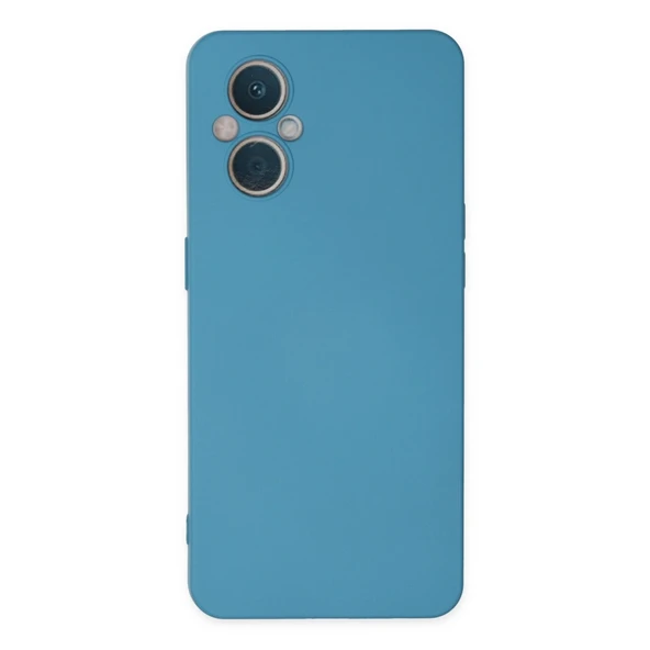 Oppo Reno 7 Lite Kılıf Nano İçi Kadife Silikon - Mavi ürün görseli 1