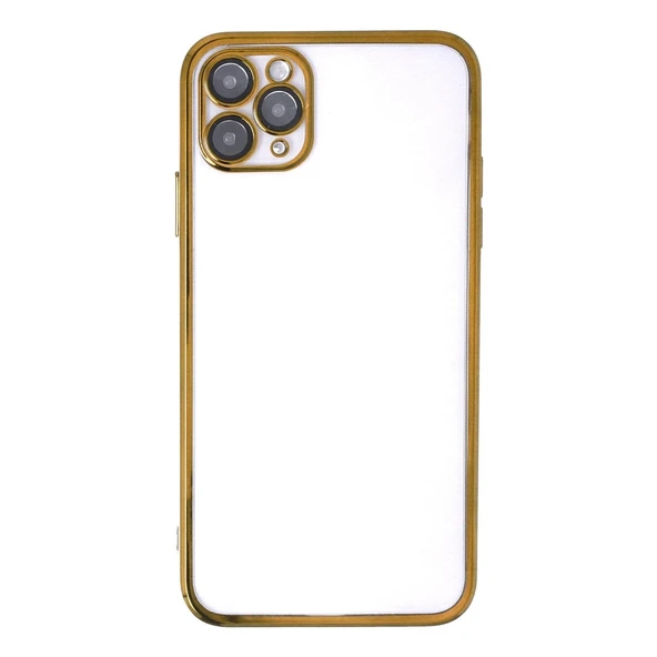 Apple İphone 11 Pro Kılıf Razer Lensli Silikon - Gold ürün görseli 1
