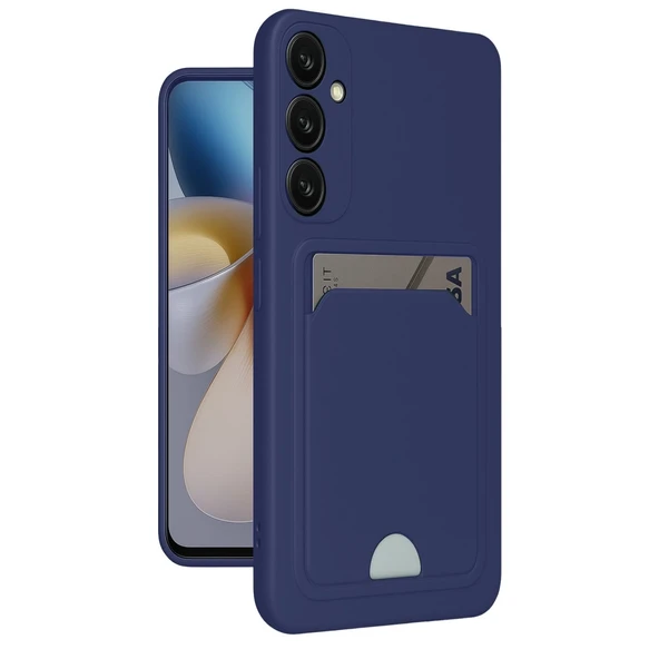 Samsung Galaxy A26 Kılıf Kelvin Kartvizitli Silikon - Lacivert ürün görseli 1