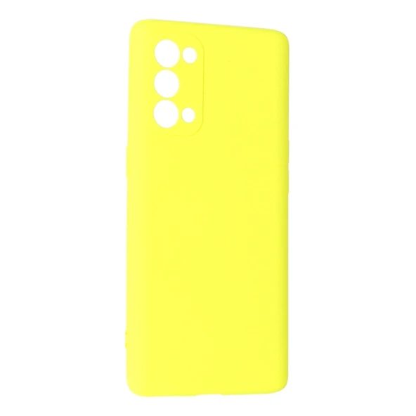 Oppo Reno 5 Pro Kılıf First Silikon - Sarı - Resim 2