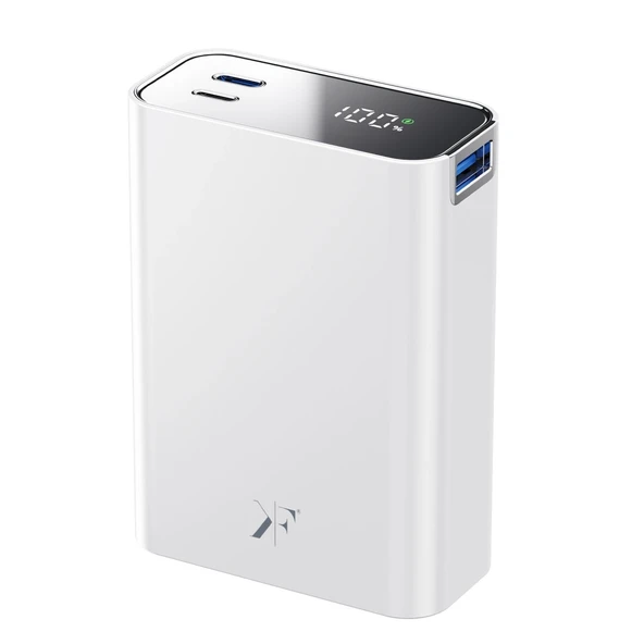Pw501 20.000 Mah Dijital Göstergeli 2 Adet 45w Type-c Ve 22.5w Usb Çıkışlı Şarj Pd Hızlı Şarj Powerbank - Beyaz ürün görseli 1