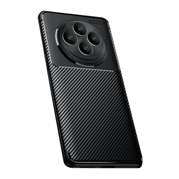 Oppo Reno 11 Fs Kılıf Auto Focus Karbon Kapak - Siyah ürün görseli 1