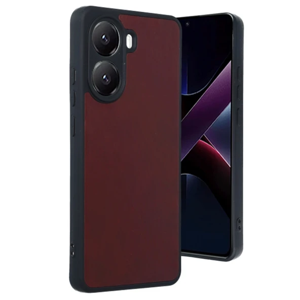 Xiaomi Poco X7 Pro Kılıf Aras Deri Kapak - Bordo ürün görseli 1