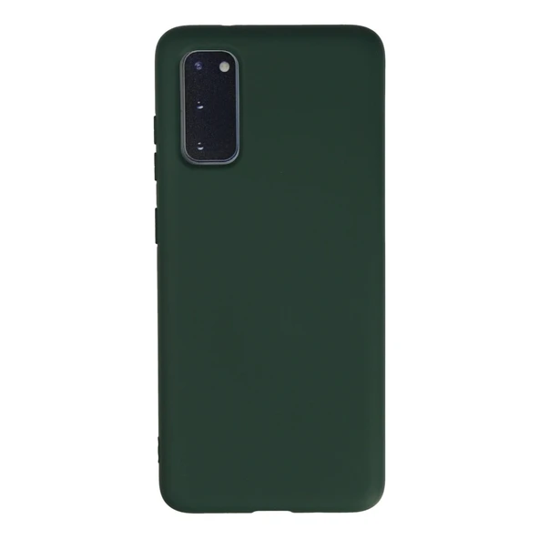 Samsung Galaxy S20 Kılıf Nano İçi Kadife Silikon - Koyu Yeşil ürün görseli 1