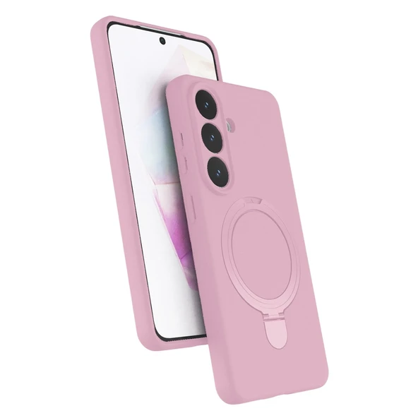 Samsung Galaxy S26 Plus Regal Magsafe Standlı Kapak - Açık Pembe ürün görseli 1