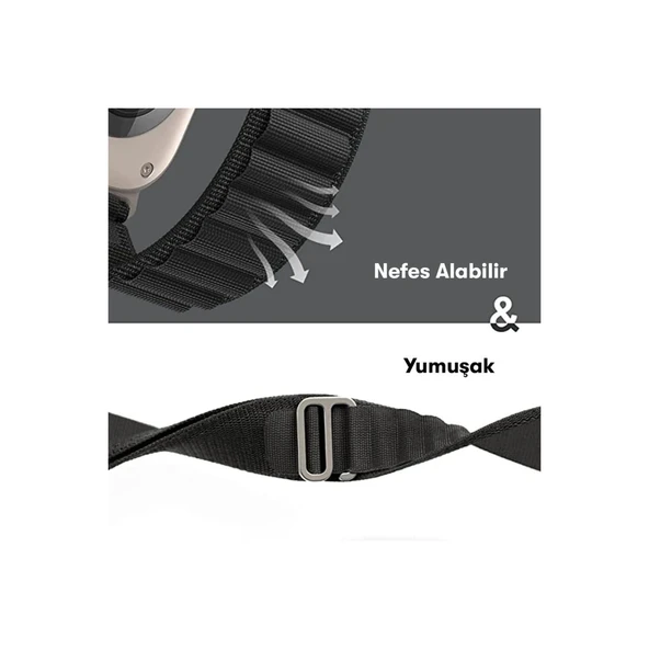 Apple Watch 38mm Mountain Kordon - Sarı - Resim 6