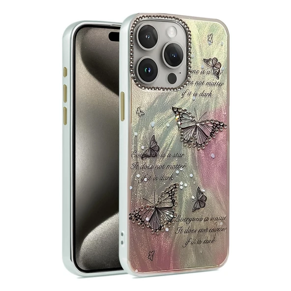 Apple İphone 15 Pro Max Kılıf Blade Aynalı Desenli Kapak - Desen 6 ürün görseli 1