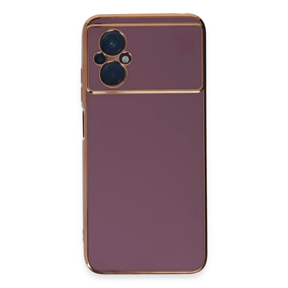 Xiaomi Poco M5 Kılıf Volet Silikon - Mor - Resim 2