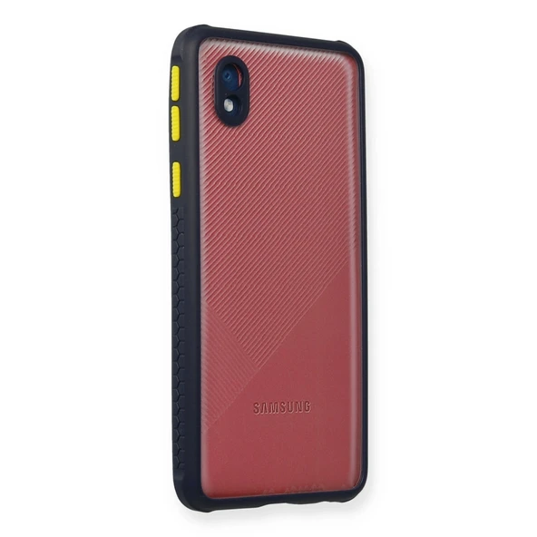 Samsung Galaxy A01 Core Kılıf Miami Şeffaf Silikon - Lacivert ürün görseli 1