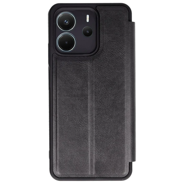 Xiaomi Redmi Note 14 4g Kılıf Flip Cover - Siyah ürün görseli 1