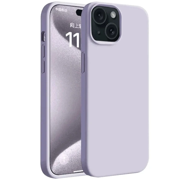 Apple İphone 15 Plus Kılıf First Silikon - Lila ürün görseli 1