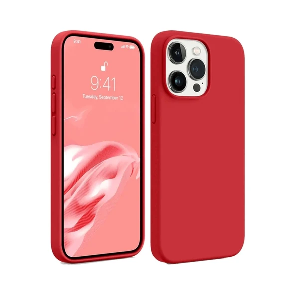 Apple İphone 15 Pro Kılıf First Silikon - Kırmızı ürün görseli 1