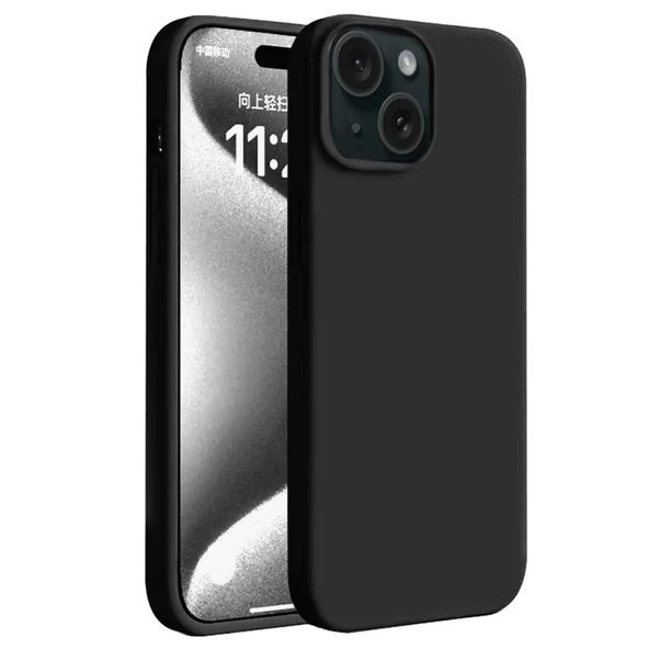 Apple İphone 15 Plus Kılıf First Silikon - Siyah ürün görseli 1