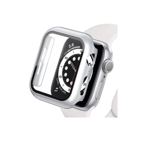 Apple Watch Ultra 49mm Camlı Kasa Ekran Koruyucu - Gümüş ürün görseli 1