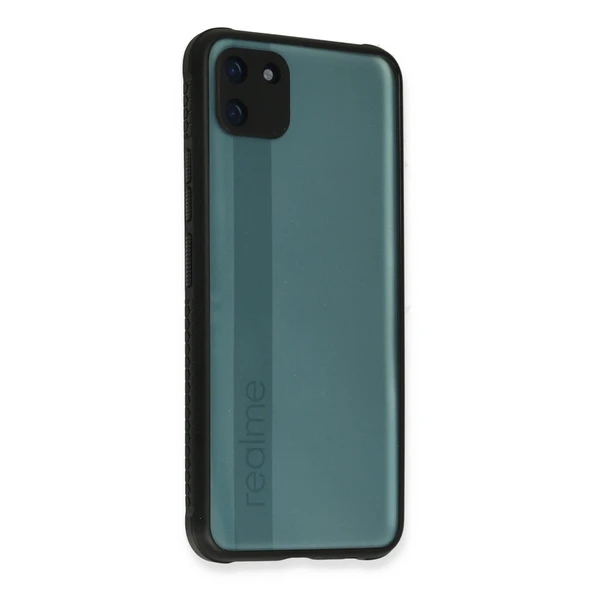 Realme C11 Kılıf Miami Şeffaf Silikon - Siyah ürün görseli 1